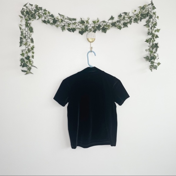 MADEWELL Velvet Mockneck Tee Black Size XXS - Picture 6 of 7